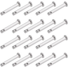 Single Hole Clevis Pins - 4mm X 25mm Flat Head 304 Stainless Steel Link Hinge Pin 20Pcs