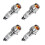 Indicator Light DC 24V, Yellow, Metal Shell Panel Mount 5/16" 8mm 4Pcs 1