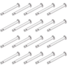 Single Hole Clevis Pins - 4mm X 30mm Flat Head 304 Stainless Steel Link Hinge Pin 20Pcs