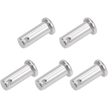 Single Hole Clevis Pins - 10mm X 25mm Flat Head 304 Stainless Steel Link Hinge Pin 5Pcs