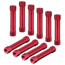 Hex Aluminum Standoff Spacer Column M3x40mm,for RC Airplane,FPV Quadcopter,CNC,Red,10pcs