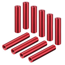 Round Aluminum Standoff Column Spacer M3x45mm,for RC Airplane,FPV Quadcopter,CNC,Red,10pcs