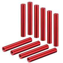 Round Aluminum Standoff Column Spacer M3x75mm,for RC Airplane,FPV Quadcopter,CNC,Red,10pcs