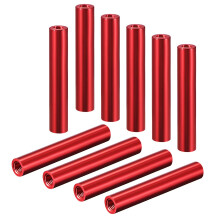 Round Aluminum Standoff Column Spacer M3x65mm,for RC Airplane,FPV Quadcopter,CNC,Red,10pcs