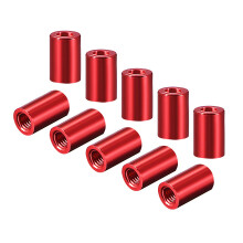 Round Aluminum Standoff Column Spacer M3x10mm,for RC Airplane,FPV Quadcopter,CNC,Red,10pcs