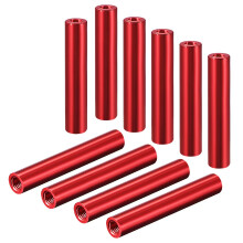 Round Aluminum Standoff Column Spacer M3x55mm,for RC Airplane,FPV Quadcopter,CNC,Red,10pcs