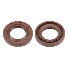 Oil Seal 17mm Inner Dia 30mm OD 5mm Thick Fluorine Rubber Double Lip Seals 2Pcs