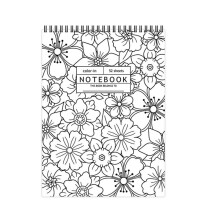 Popular Hot-Selling New Product: Popular 52 Sheets Color-in Notebook Flower Coloring Notebook Coloring Notebook B
