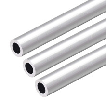 6063 Aluminum Round Tube, 300mm Length 13mm OD 8mm Inner Dia Seamless Aluminum Straight Tubing 3 Pcs