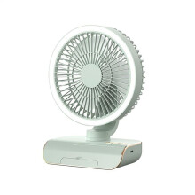 Oscillating Air Circulator Fan 5 Speeds Oscillating Personal Fan with Remote Control 4000mAh Rechargeable Air Green