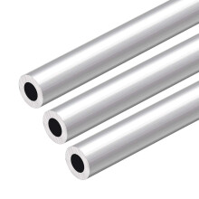6063 Aluminum Round Tube, 300mm Length 14mm OD 8mm Inner Dia Seamless Aluminum Straight Tubing 3 Pcs