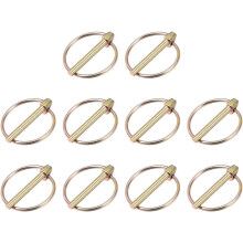 Linch Pin with Ring - 4.5mm x 38mm Trailer Pins Assortment Kit for Boat Kayak Canoe Trailer Tractor Trolley Horsebox 10Pcs