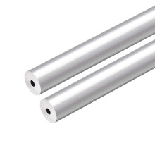6063 Aluminum Round Tube, 300mm Length 12mm OD 3mm Inner Dia Seamless Aluminum Straight Tubing 2 Pcs