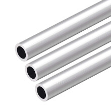 6063 Aluminum Round Tube, 300mm Length 12mm OD 8mm Inner Dia Seamless Aluminum Straight Tubing 3 Pcs