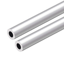 6063 Aluminum Round Tube, 300mm Length 14mm OD 8mm Inner Dia Seamless Aluminum Straight Tubing 2 Pcs
