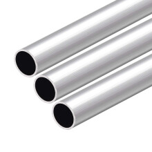 6063 Aluminum Round Tube, 300mm Length 20mm OD 18mm Inner Dia Seamless Aluminum Straight Tubing 3 Pcs