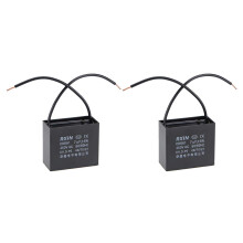 Ceiling Fan Capacitor CBB61 7uF 450V AC 2 Wires Metalized Polypropylene Film Capacitors 47x23x41mm for Water Pump Motor Generator, Pack of 2