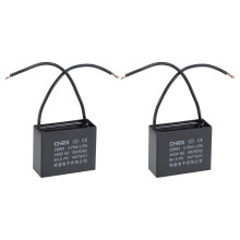 Ceiling Fan Capacitor CBB61 4.75uF 450V AC 2 Wires Metalized Polypropylene Film Capacitors 47x20x37mm for Water Pump Motor Generator, Pack of 2
