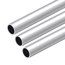 6063 Aluminum Round Tube, 300mm Length 13mm OD 11mm Inner Dia Seamless Aluminum Straight Tubing 3 Pcs