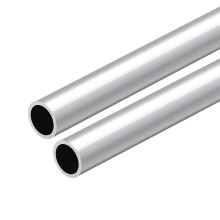 6063 Aluminum Round Tube, 300mm Length 16mm OD 13mm Inner Dia Seamless Aluminum Straight Tubing 2 Pcs