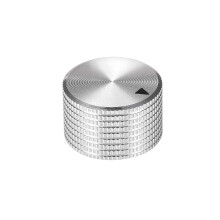 Potentiometer Knob Silver Tone Aluminum Rotary Knob 25mmx15mm Volume Control Knob