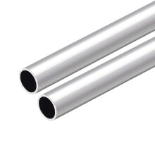 6063 Aluminum Round Tube, 300mm Length 14mm OD 12mm Inner Dia Seamless Aluminum Straight Tubing 2 Pcs