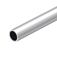 6063 Aluminum Round Tube, 300mm Length 19mm OD 16mm Inner Dia Seamless Aluminum Straight Tubing
