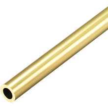 Brass Round Tube, 300mm Length 9mm OD 1.5mm Wall Thickness, Seamless Straight Pipe Tubing
