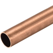 Copper Round Tube, 10mm OD 0.5mm Wall Thickness 300mm Long Straight Pipe Tubing