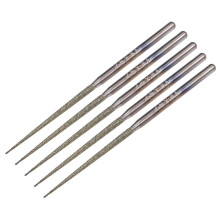 Mini Diamond Burrs Bits Grinding Drill Carving Rotary Tool for Glass Stone Ceramic 2.35mm Shank 1.8mm Conial 5 Pcs