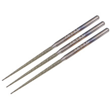 Mini Diamond Burrs Bits Grinding Drill Carving Rotary Tool for Glass Stone Ceramic 2.35mm Shank 1.8mm Conial 3 Pcs