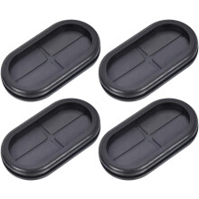 Wire Protector Oil Resistant Armature Oval Rubber Grommets 30x60mm Mounting Dia 4Pcs