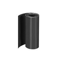 PVC Heat Shrink Tube 130mm Flat Width Wrap for Dual Layer 18650 5 Meter Black