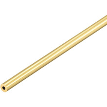 Brass Round Tube, 300mm Length 5mm OD 1.5mm Wall Thickness, Seamless Straight Pipe Tubing