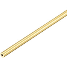 Brass Round Tube, 300mm Length 3.5mm OD 1mm Wall Thickness, Seamless Straight Pipe Tubing