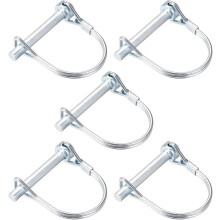 Shaft Locking Pin - 6mm x 45mm Coupler Pin for Farm Trailers Wagons Lawn Garden in Arch Round 5Pcs