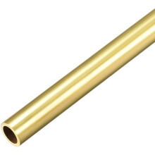 Brass Round Tube, 300mm Length 9mm OD 1mm Wall Thickness, Seamless Straight Pipe Tubing