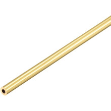 Brass Round Tube, 300mm Length 4mm OD 1mm Wall Thickness, Seamless Straight Pipe Tubing