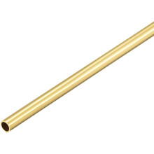 Brass Round Tube, 300mm Length 5mm OD 0.5mm Wall Thickness, Seamless Straight Pipe Tubing