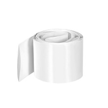 PVC Heat Shrink Tubing 60mm Flat Width Pre Cut Heat Shrink Wrap Tube for Three 18650 2m Length White