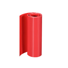 PVC Heat Shrink Tube 150mm Flat Width Wrap for Dual Layer 2 Meter Red