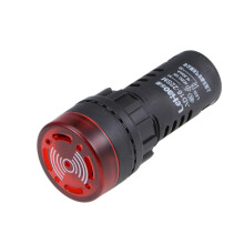 Red Indicator Light with Buzzer AC/DC 12V, 22mm Panel Mount Flashing Alarm, for Electrical Control Panel, HVAC, DIY Projects
