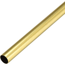 Brass Round Tube 300mm Length 13mm OD 0.5mm Wall Thickness Seamless Straight Pipe Tubing