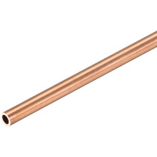 Copper Round Tube, 3mm OD 0.5mm Wall Thickness 300mm Long Straight Pipe Tubing