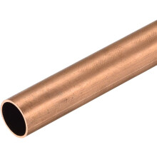 Copper Round Tube, 9mm OD 0.5mm Wall Thickness 300mm Long Straight Pipe Tubing
