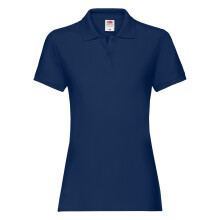 (M, Navy) Fruit Of The Loom Womens/Ladies Premium Fitted Short-Sleeved Polo Shirt