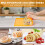 8PCS Silicone Dehydrator Sheets Dehydrator Mats with  for Fruit Leather Liquid Fruits Meat Herbs with Scraper 5