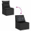 VidaXL vidaXL Gartensofa-set 6 stk. Schwarz Poly Rattan 12