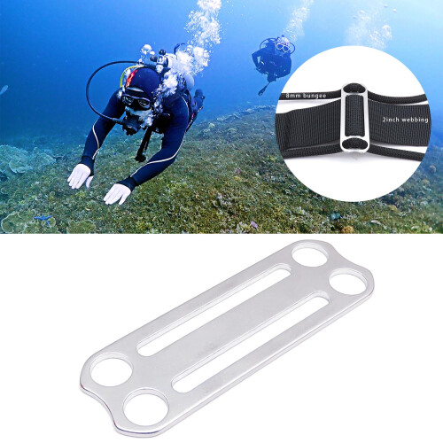 Scubas Diving D-Ring Fixing Buckle Stoppers Dive Weight Belts Slide Retainers 1
