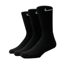 (UK 2-5, Black (3PK)) Nike Mens Sport Socks Cotton Rich Designer Soft Crew Sock